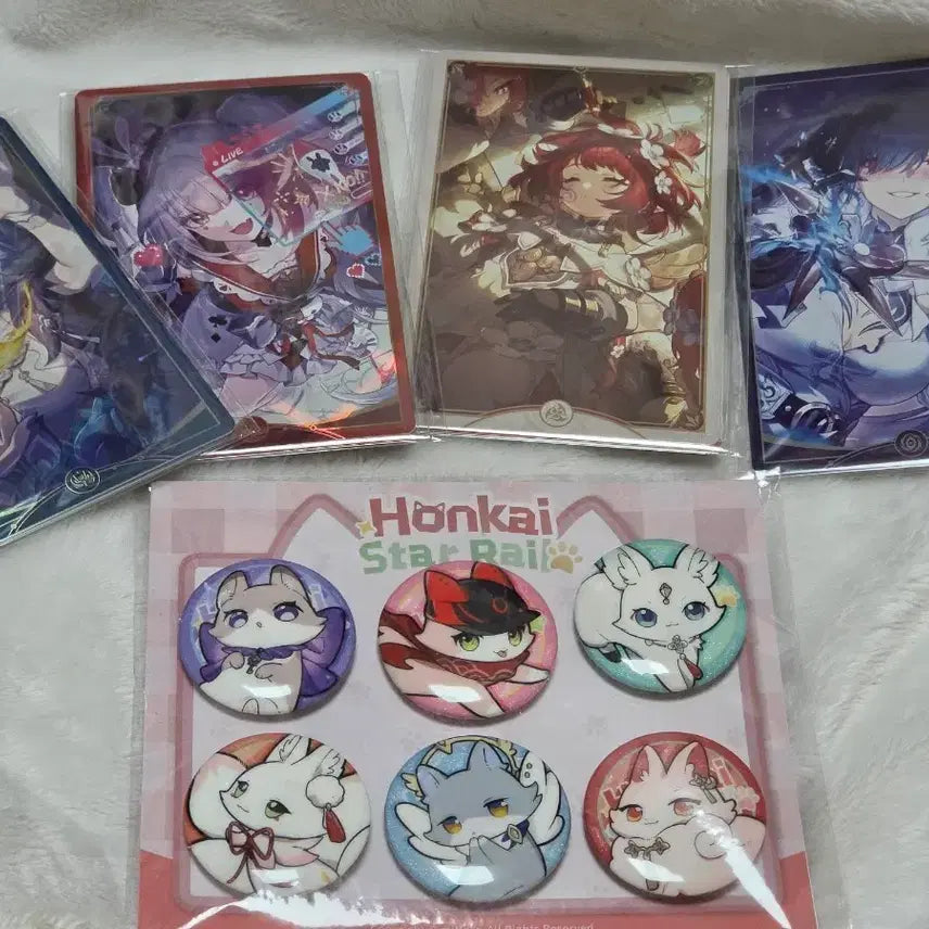 [BUNJANG] Honkai Star Rail Official Merchandise Photocard and Badge Set / 붕괴 스타레일 공식 특전 포카 포토카드 카드 굿즈 세트 뱃지 붕스 붕스타