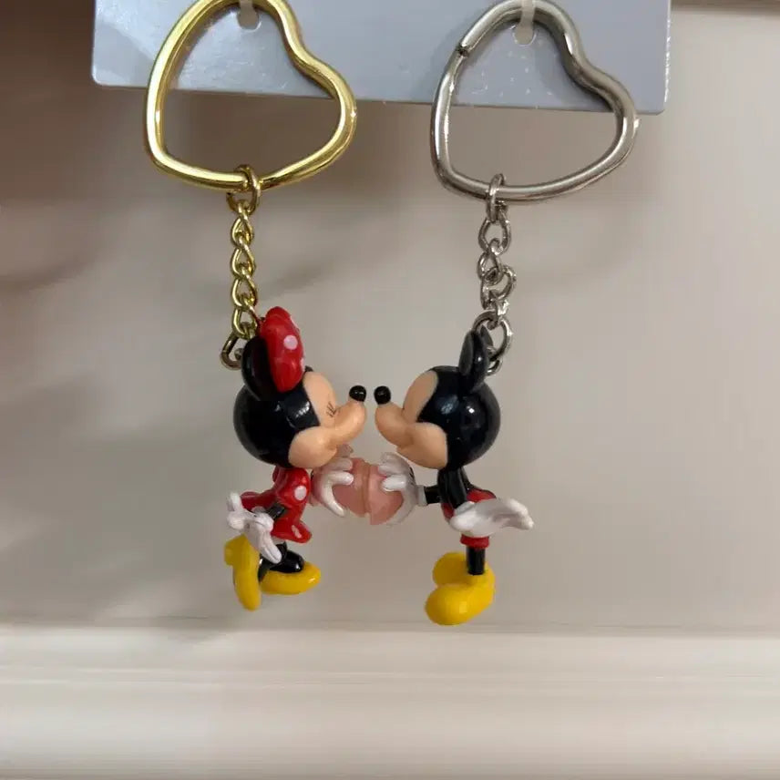 [BUNJANG] Disney Parks Paris Mickey &amp; Minnie Mouse Keychain Set / 디즈니랜드 파리 미키마우스 키링 세트