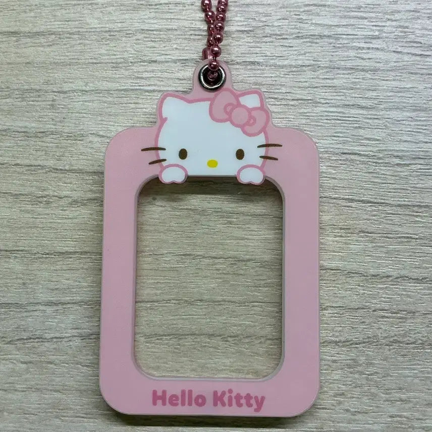 [BUNJANG] Hello Kitty Clear Photo Card Holder Keychain / 키티 증사 홀더(급처)
