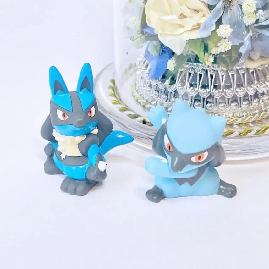 [BUNJANG] Pokemon Lucario Riolu Classic Finger Puppet Figure Set / 포켓몬 루카리오 리오르 고전 피규어 손가락 인형