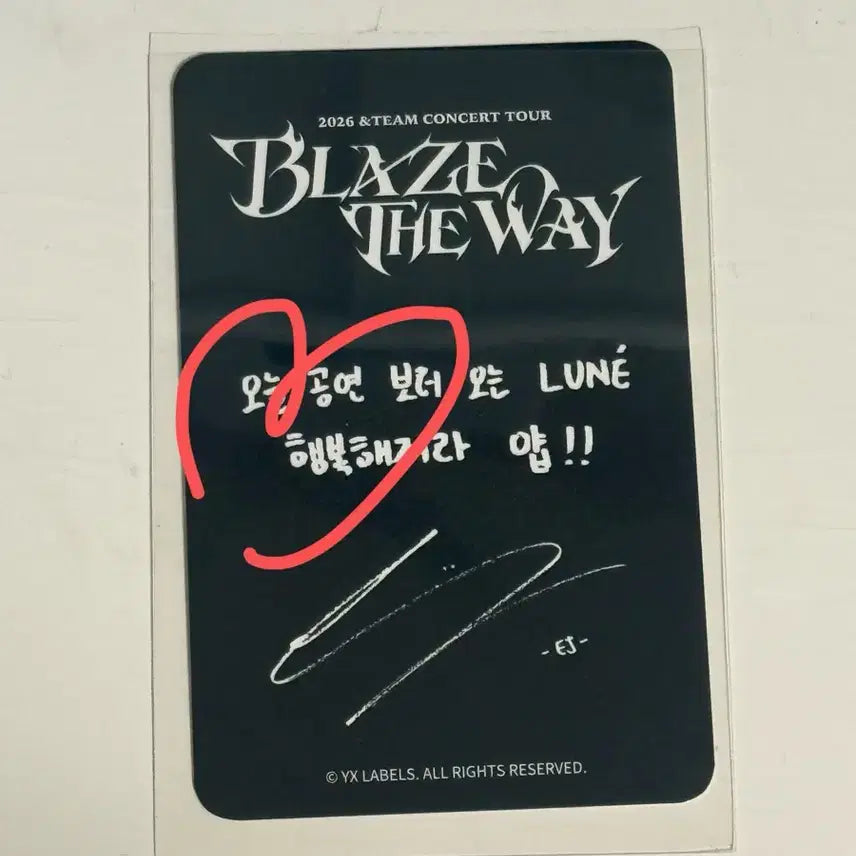 [BUNJANG] ENHYPEN EJ Incheon Concert Korean Concert Luna Zone Entrance Photocard / 앤팀 의주 EJ 인천콘 한국콘 르네존 입장 포카