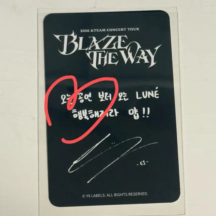 [BUNJANG] ENHYPEN EJ Incheon Concert Korean Concert Luna Zone Entrance Photocard / 앤팀 의주 EJ 인천콘 한국콘 르네존 입장 포카