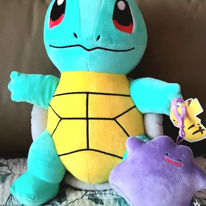 [BUNJANG] Pokemon Squirtle 30cm Plush + Ditto Keyring Plush (New) / 포켓몬스터 꼬부기 30cm 인형 + 메타몽 키링인형(새상품)