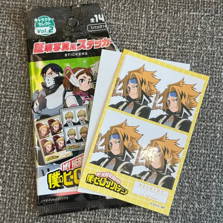 [BUNJANG] My Hero Academia Kaminari Proof Photo Sticker / 나의 히어로 아카데미아 다이소 증명사진 스티커 카미나리
