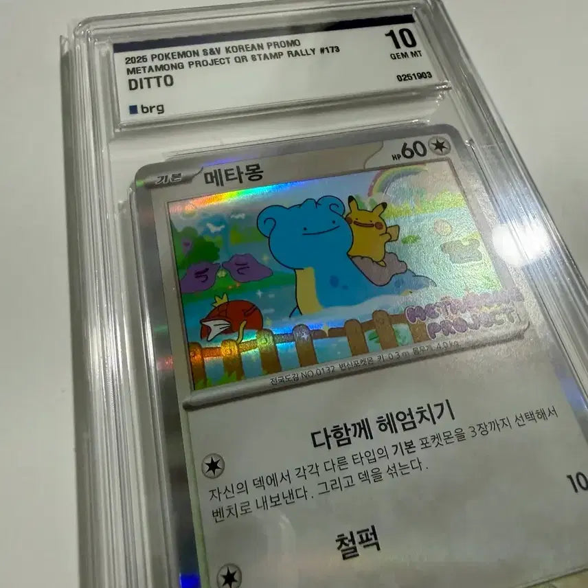 [BUNJANG] Pokemon Promo Ditto Card BRG 10 Graded / 프로모 메타몽 카드 BRG 10등급