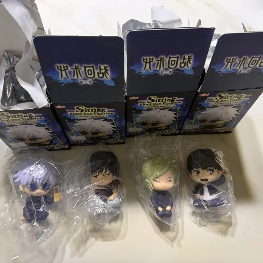 [BUNJANG] Jujutsu Kaisen Seated Figure 4-Piece Bundle Set / EAKI 주술회전 시팅 피규어