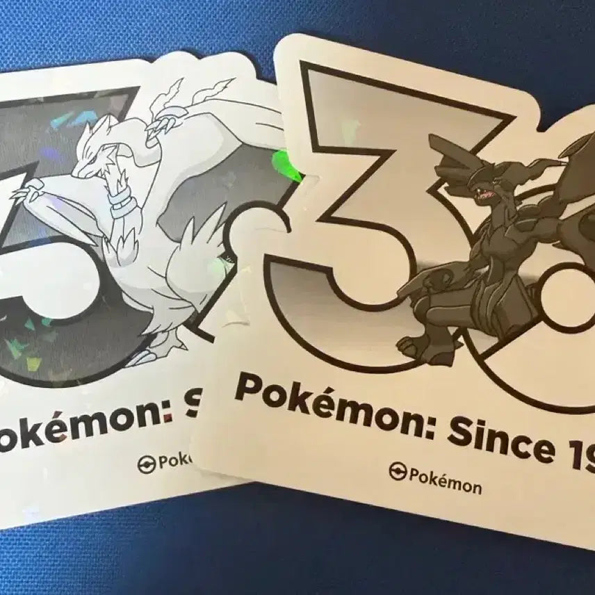 [BUNJANG] Pokemon 30th Anniversary Sticker - Reshiram, Zekrom / 포켓몬스터 30주년 스티커 - 레시라무, 제크로무