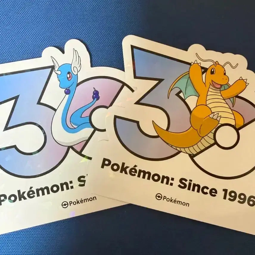 [BUNJANG] Pokemon 30th Anniversary Sticker - Dragonair, Dragonite / 포켓몬스터 30주년 스티커 - 신뇽, 망나뇽
