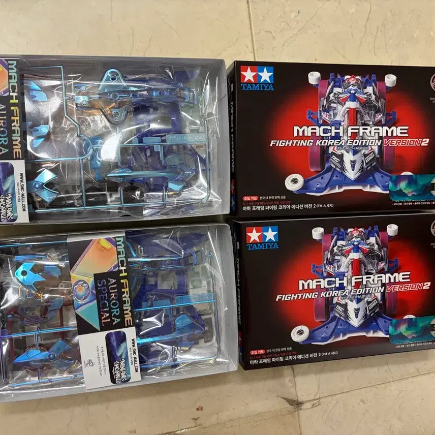 [BUNJANG] Tamiya M.A.F. Frame Aurora Blue Mini 4WD Car (2-Piece Bundle) / 타미야 마하프레임 오로라 블루 미니카 92451 미니카 미니사구 미개봉 2개 일괄