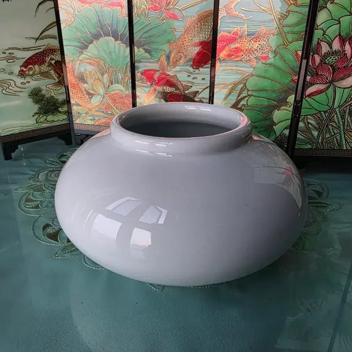 [BUNJANG] Master Potter Han Wan-soo Celadon Porcelain Brush Washer (Vase/Objet) / [명장 도자기] 대한민국 도예명장 고천 한완수 순백자 문방 필세(화병/오브제)