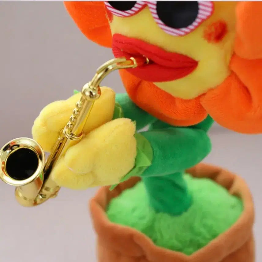 [BUNJANG] Dancing Sunflower Saxophone Plush Toy / 춤추는 색소폰 해바라기 인형 댄싱 플라워 움직이는 멜로디 인형
