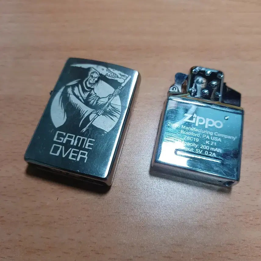 [BUNJANG] Zippo Lighter Grim Reaper Edition + Plasma Arc Insert / 지포 라이터 게임 오버 저승사자 에디션+플라즈마 아크 인서트