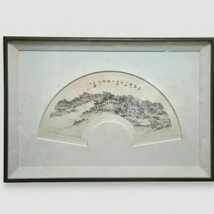 [BUNJANG] Mokjae Heo Haeng-myeon (Disciple of Ui-jae Heo Baek-ryeon) Seonmyeon Sansu Jo-eo Painting / 동양화 의재 허백련의 동생 목재 허행면 선면산수조어도