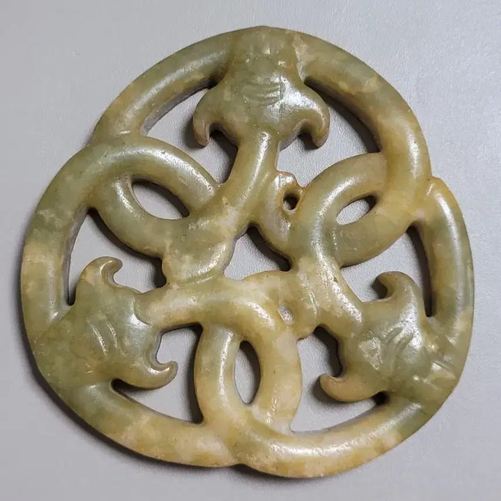 [BUNJANG] Unique Jade Pendant with Dragon Motif / 용문양 독특한 옥패 옥장신구