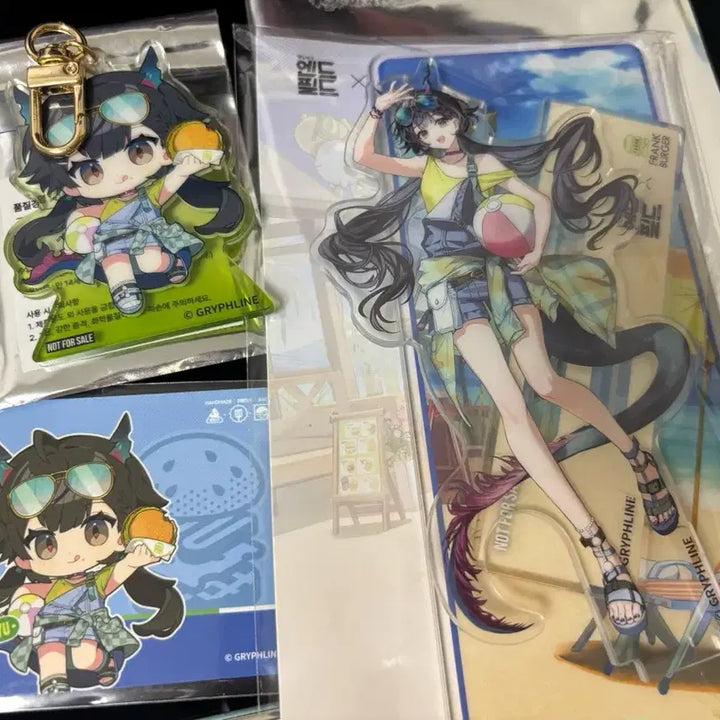 [BUNJANG] Arknights Endfield Frank Burger Clear File + Jincheonwoo Acrylic Stand + Keyring + Photocard Set Bundle / 명일방주 엔드필드 프랭크버거 팝업 클리어파일+진천우 아크릴스탠드+키링+포카 세트 일괄