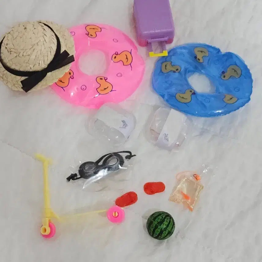 [BUNJANG] Obitsu 11 Picnic Props Set: Straw Hat &amp; Sunglasses / 오비츠11 피크닉 튜브 선글라스 소품세트