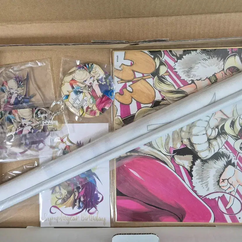 [BUNJANG] Symphogear Birthday Carol 2021 Acrylic Standee &amp; Merchandise Bundle / 심포기어 버스데이 캐롤 2021년도 굿즈