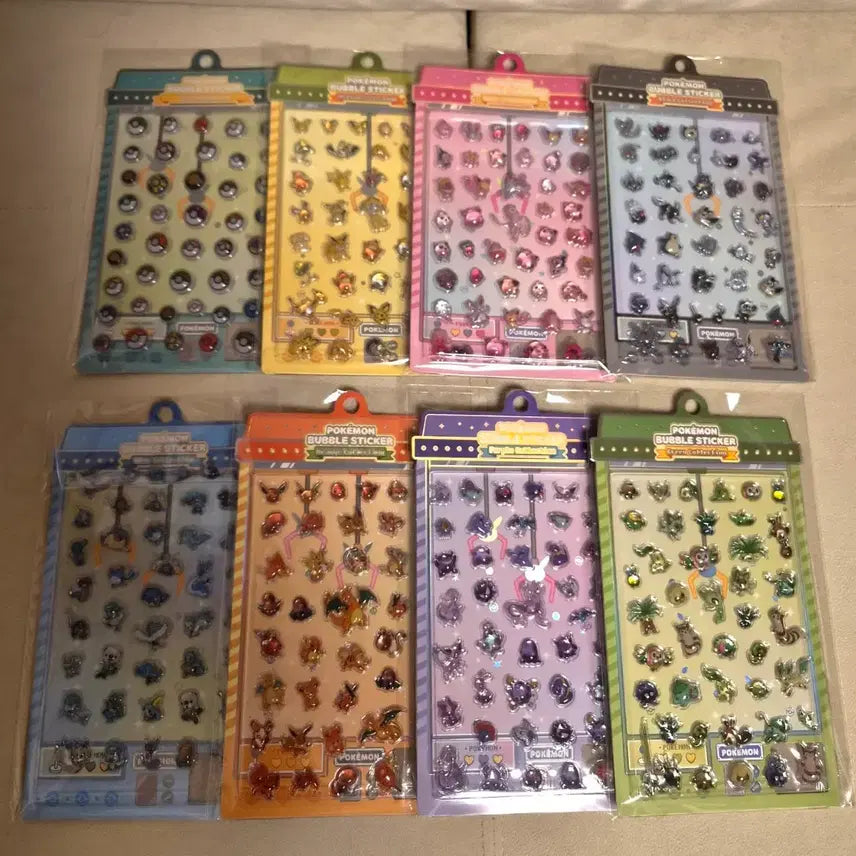 [BUNJANG] Pokemon Bubble Bongbong Sticker 8 Types Full Set / 포켓몬 버블 봉봉 스티커 8종 풀세트