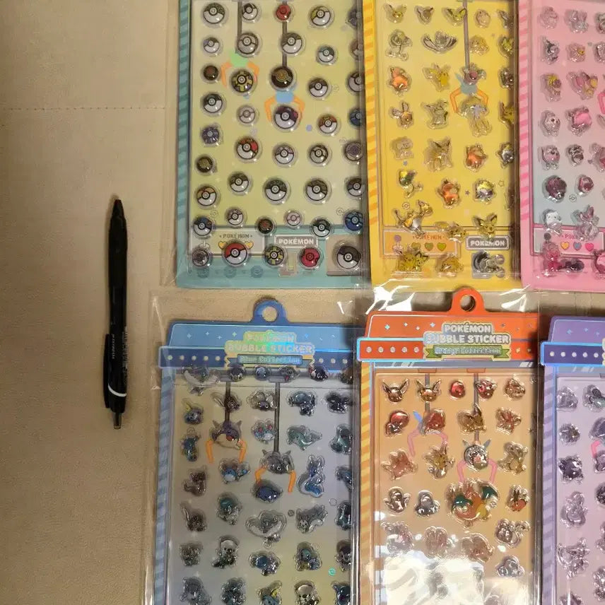 [BUNJANG] Pokemon Bubble Bongbong Sticker 8 Types Full Set / 포켓몬 버블 봉봉 스티커 8종 풀세트