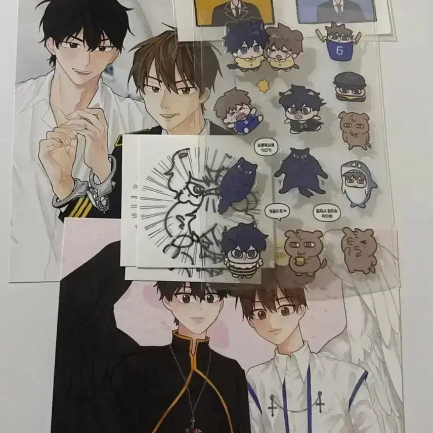 [BUNJANG] Garbage Time Choi Jong-sang Lee Ki-sang Sticker Postcard Bundle Set / 종상 세트) 가비지타임 갑타 최종수 기상호 스티커 엽서 비공식 굿즈