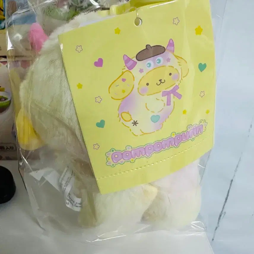 [BUNJANG] Sanrio Pompompurin Colorful Pop Monster Series Mascot Plush Doll / 산리오 폼폼푸린 컬러풀 팝 몬스터 시리즈 마스코트 인형