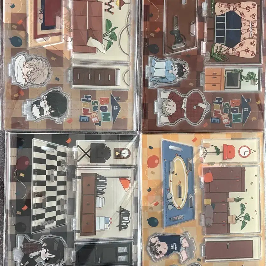 [BUNJANG] Rebom Home Party Acrylic Diorama Bundle Set / 레봄 홈파티 아크릴 방디오라마 일괄
