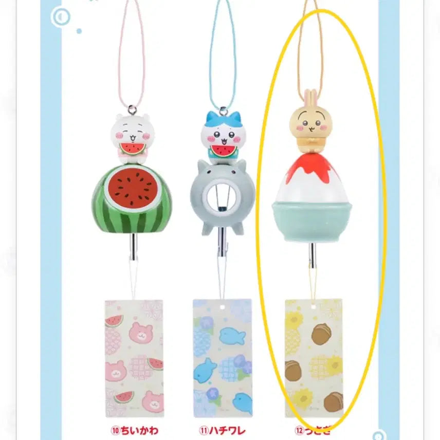 [BUNJANG] Chiikawa Usagi Shiro Fuurin Summer Memories / 치이카와 먼작귀 애니마이 쿠지 여름 추억 12번상 우사기 빙수 풍경 종 후우링