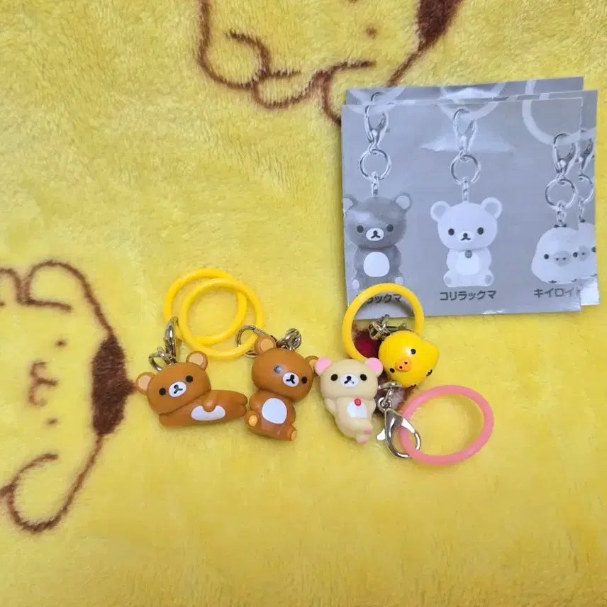 [BUNJANG] San-X Rilakkuma, Korilakkuma, Kiiroitori Gacha Charm Figure Bundle Set / (일괄)산엑스 리락쿠마 코리락쿠마 키이로이토리 메지루시 키링 피규어 가챠