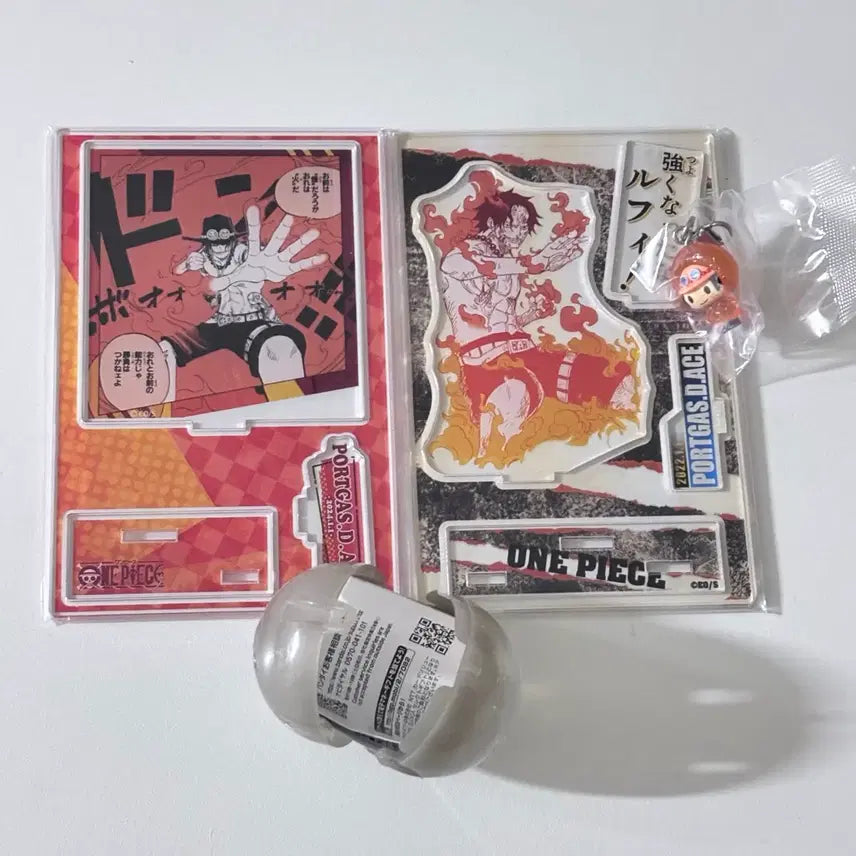 [BUNJANG] One Piece Portgas D. Ace Birthday Diorama &amp; Charm Set / 원피스 에이스 생일 디오라마 아크릴 &amp; 메지루시 세트