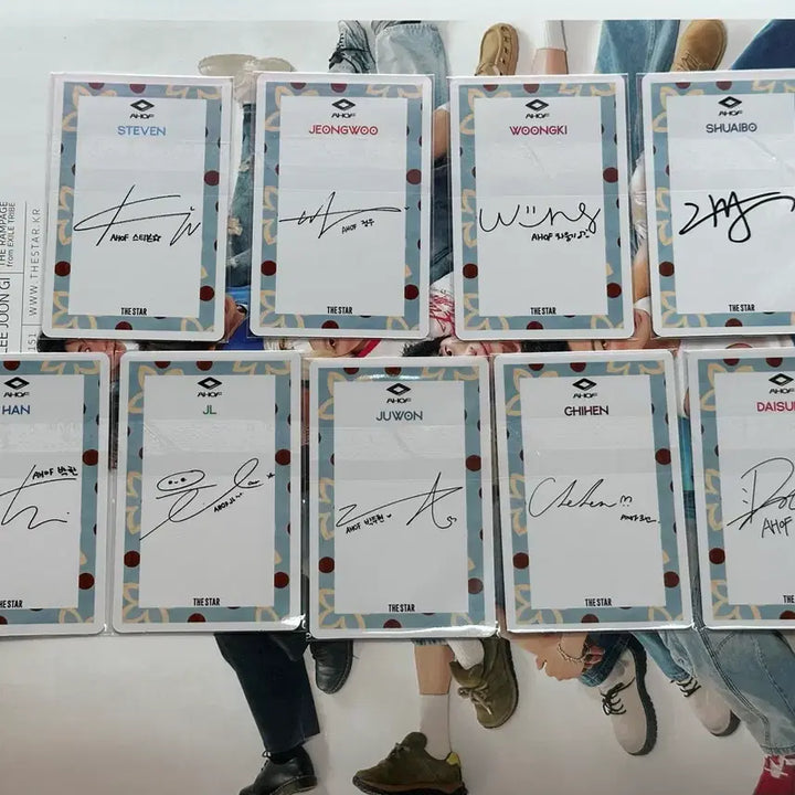 [BUNJANG] AHOF The Star August Issue Lucky Draw Photocard Set / AHOF 아홉 더스타 대면 미공포 특전 포카 세트 양도