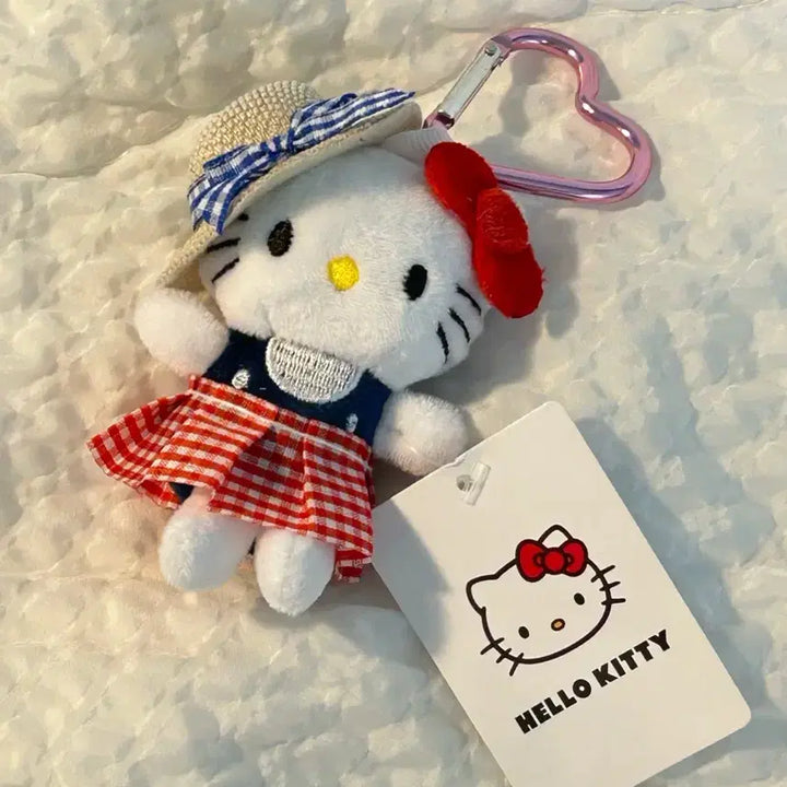 [BUNJANG] Sanrio Hello Kitty Frill Costume Doll Keychain / 택0,새상품) 산리오 헬로키티 프릴 코스튬 인형 키링