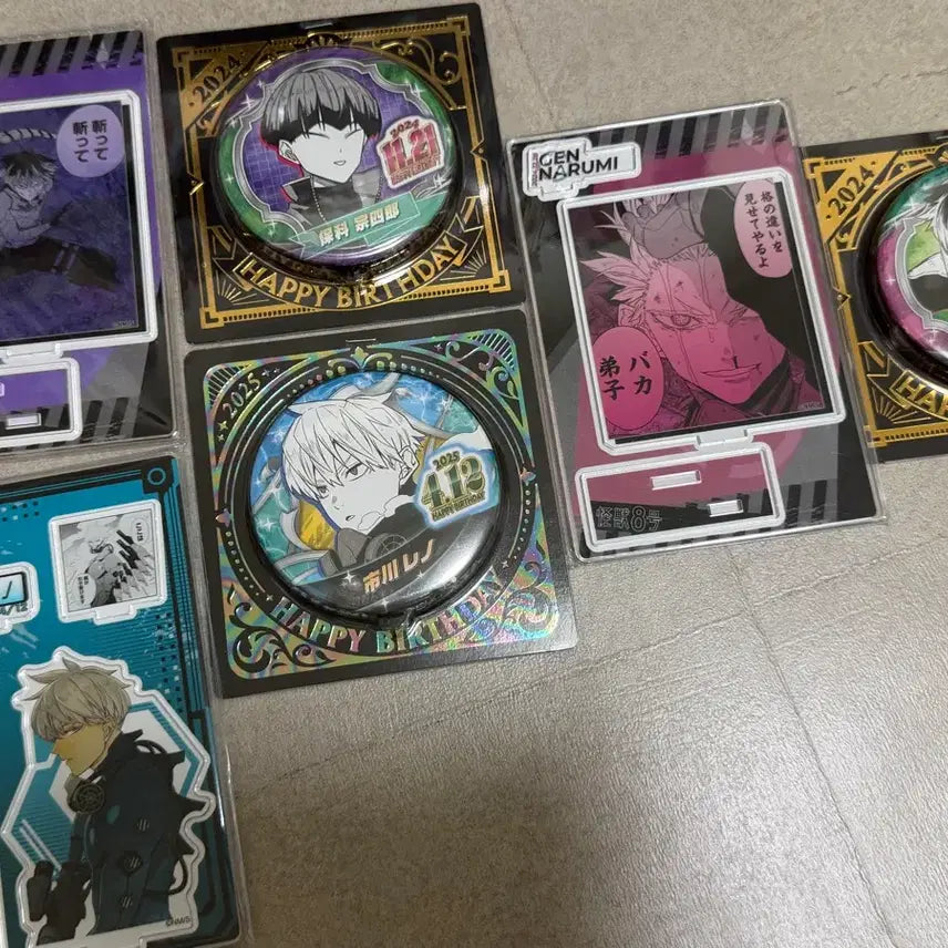 [BUNJANG] Kaiju No. 8 Birthday Acrylic Can Badge Bundle Set / 괴수8호 생일 아크릴 캔뱃지 일괄