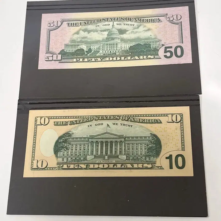 [BUNJANG] Unused US 50 Dollar &amp; 10 Dollar Banknotes Set with Protective Holders / 미사용 미국 50달러  10달러 지폐 지폐 보호홀더 포함 수집용