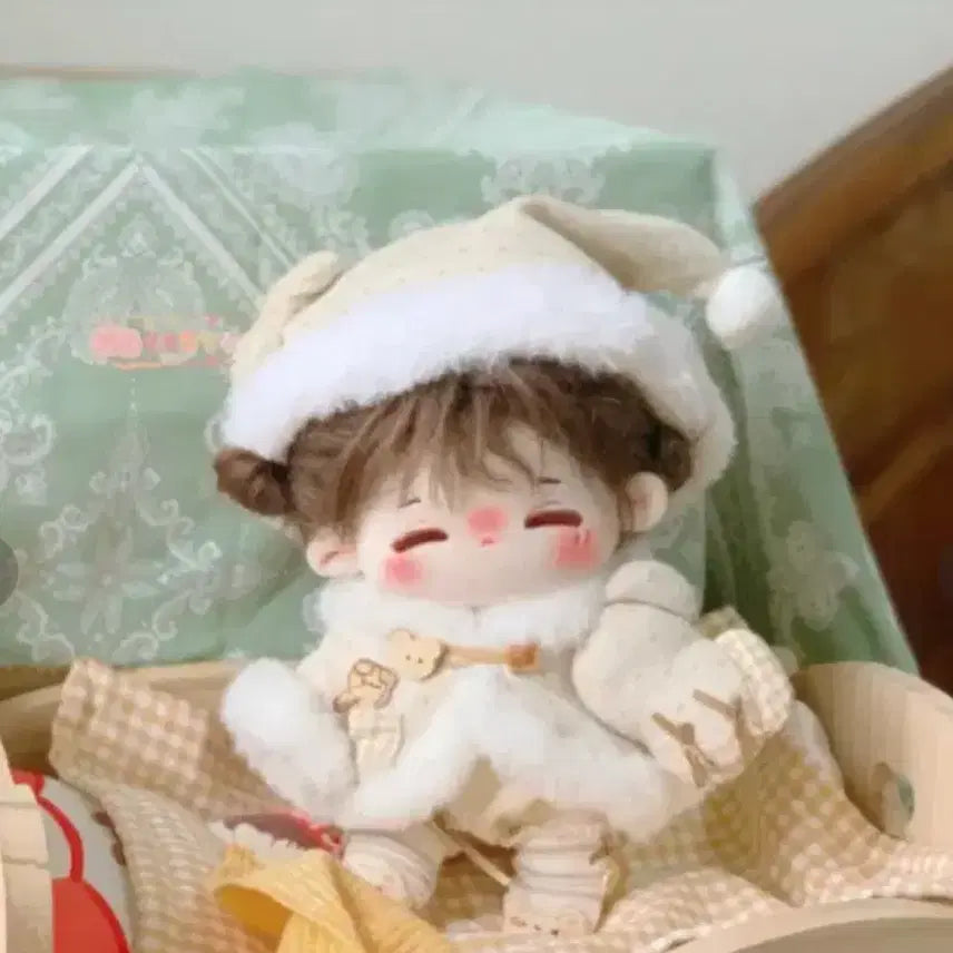 [BUNJANG] 15cm Doll Wardrobe Clothing - Milk Bear / 15깅 인형 옷장 옷 밀크베어