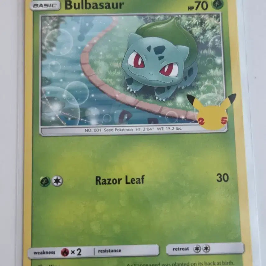 [BUNJANG] Pokemon Bulbasaur 25th Anniversary English Card / 북미/영문 포켓몬 카드 이상해씨 25주년 기념 카드