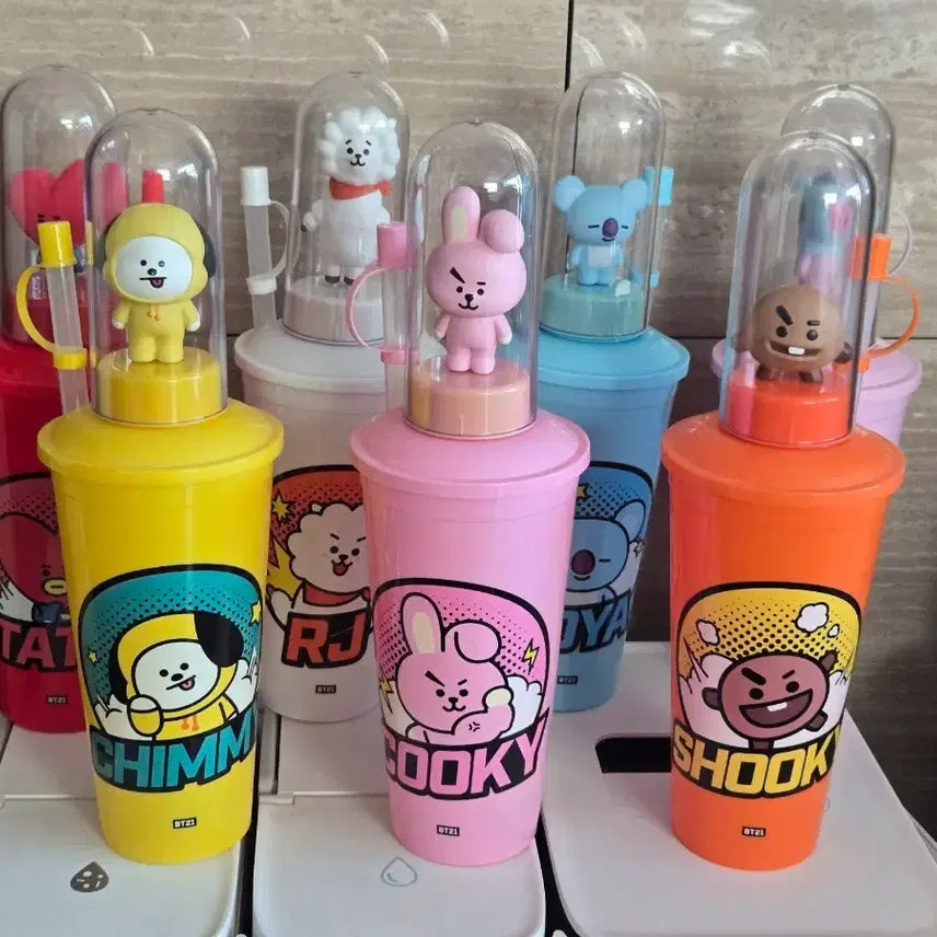 [BUNJANG] BT21 Character CGV Tumbler Cup Bundle Set / (일괄) BT21 캐릭터 CGV 텀블러 컵