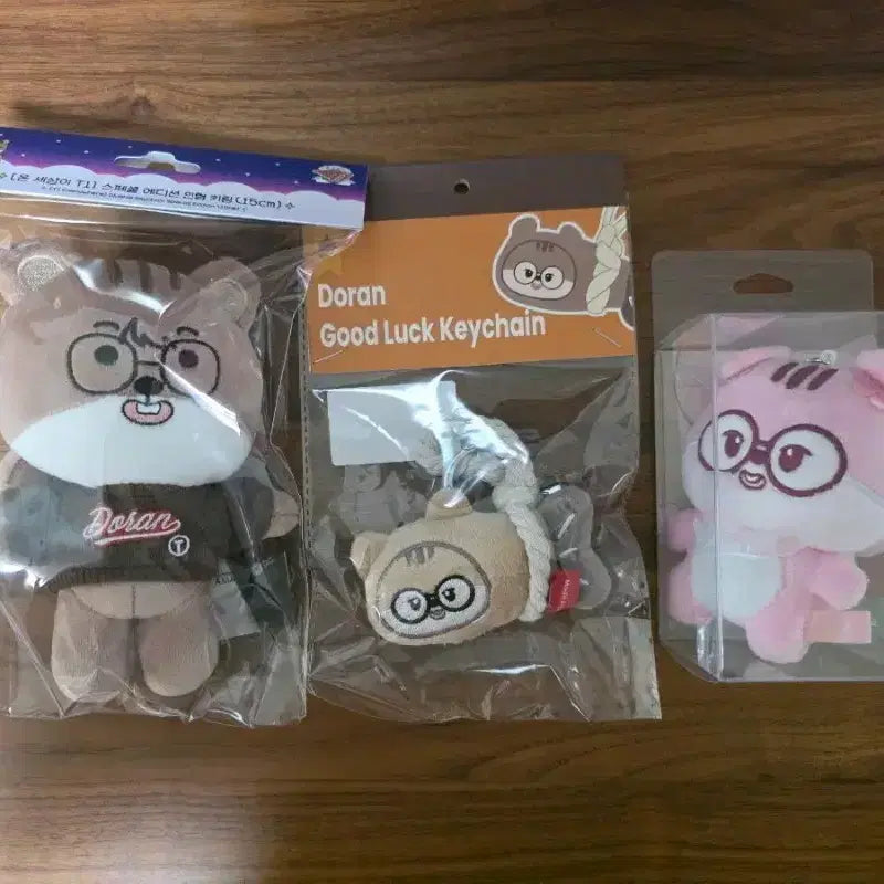 [BUNJANG] T1 Doran 3종 Bundle Set Doll (Onse-ti 15cm, Lucky Charm Pollock, Animals Cherry Blossom) / T1 티원 도란 인형 3종 일괄판매 / 온세티 15깅 / 액막이 명태 / 애니멀즈 벚꽃