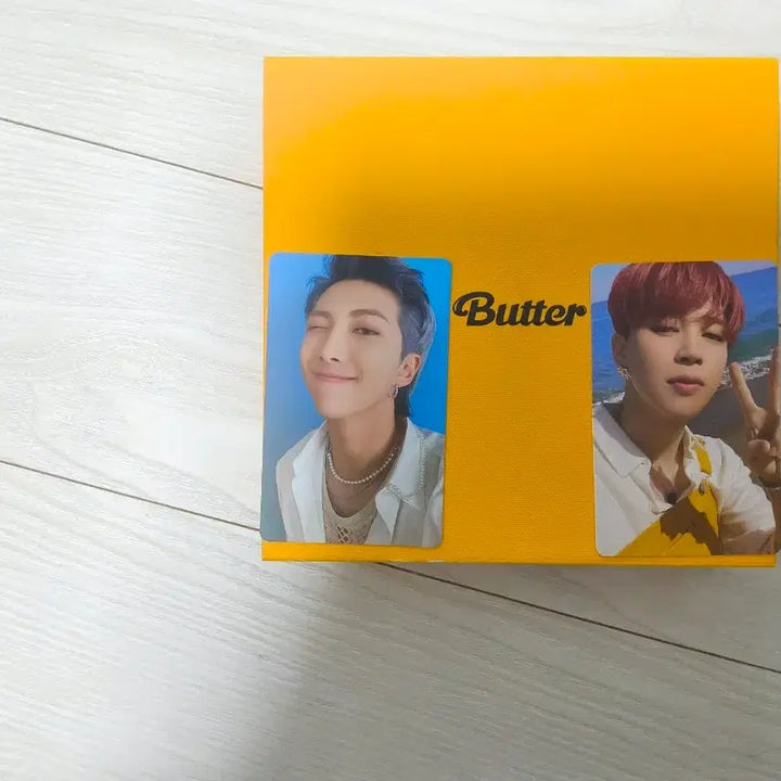 [BUNJANG] BTS Butter Album (Cream Version) - Unsealed, Jimin &amp; RM Photocards / 방탄소년단 버터 개봉 앨범(포카2장)