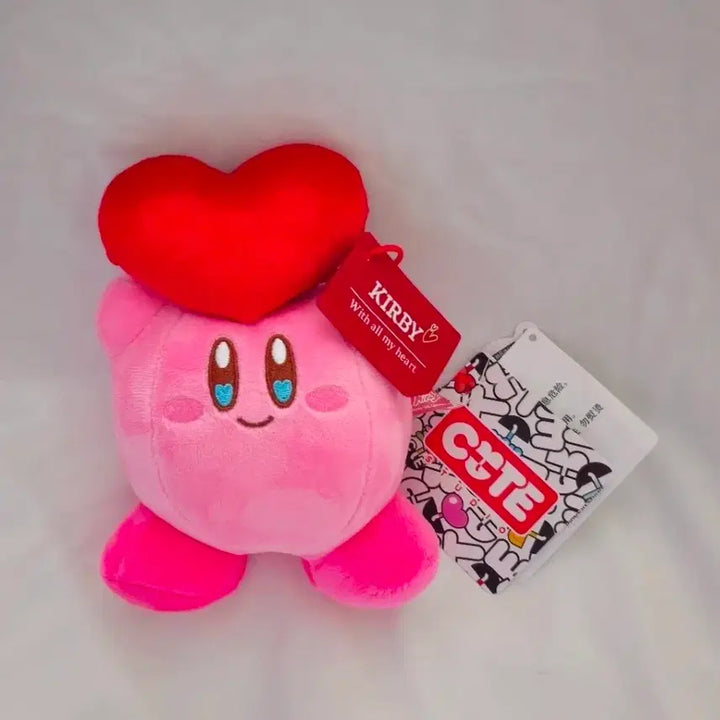 [BUNJANG] Kirby Heart Plush Pink / 별의 커비 인형 하트 핑크 인형