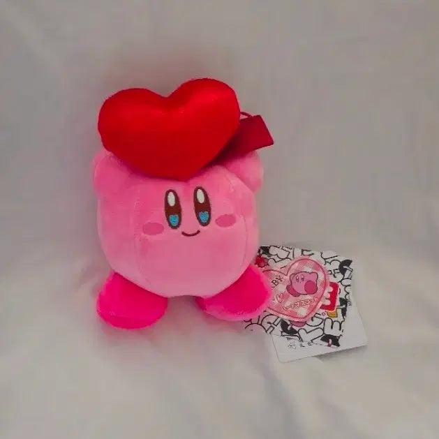 [BUNJANG] Kirby Heart Plush Pink / 별의 커비 인형 하트 핑크 인형
