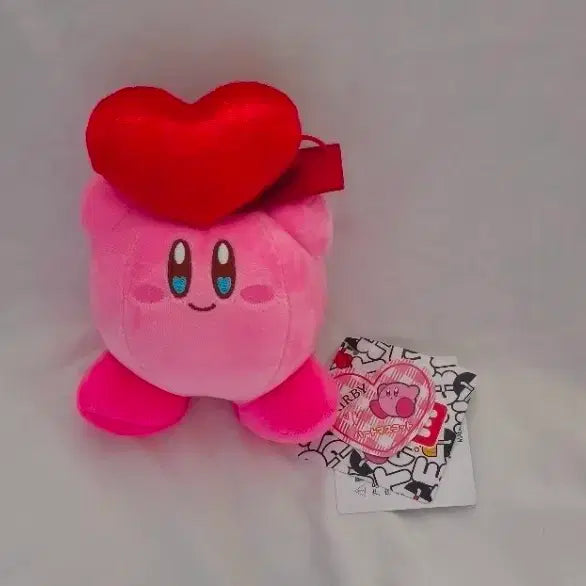 [BUNJANG] Kirby Heart Plush Pink / 별의 커비 인형 하트 핑크 인형