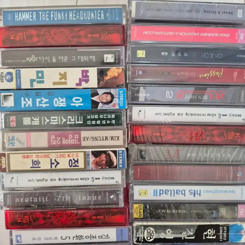 [BUNJANG] Various Artists K-Pop Cassette Tape Album Bundle (Sealed) / (미개봉) 가요 카세트 테이프 앨범 일괄