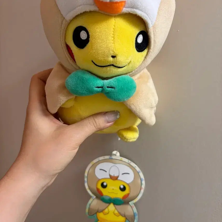 [BUNJANG] Pokemon Center Poncho Chu Rowlet Plush / 포켓몬센터 판초츄 나몰빼미 인형