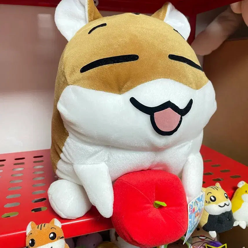 [BUNJANG] Large Apple Hamster Club Plush Doll / 대형 사과 햄스터클럽 인형