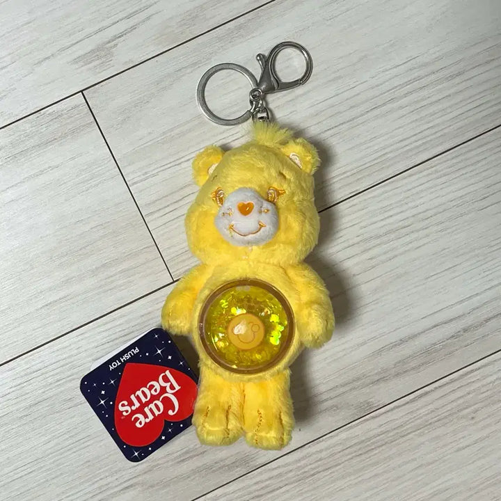 [BUNJANG] Care Bears Yellow Bear Shaker Keyring Bag Charm / 케어베어 곰돌이 쉐이커 노랑 키링 가방고리