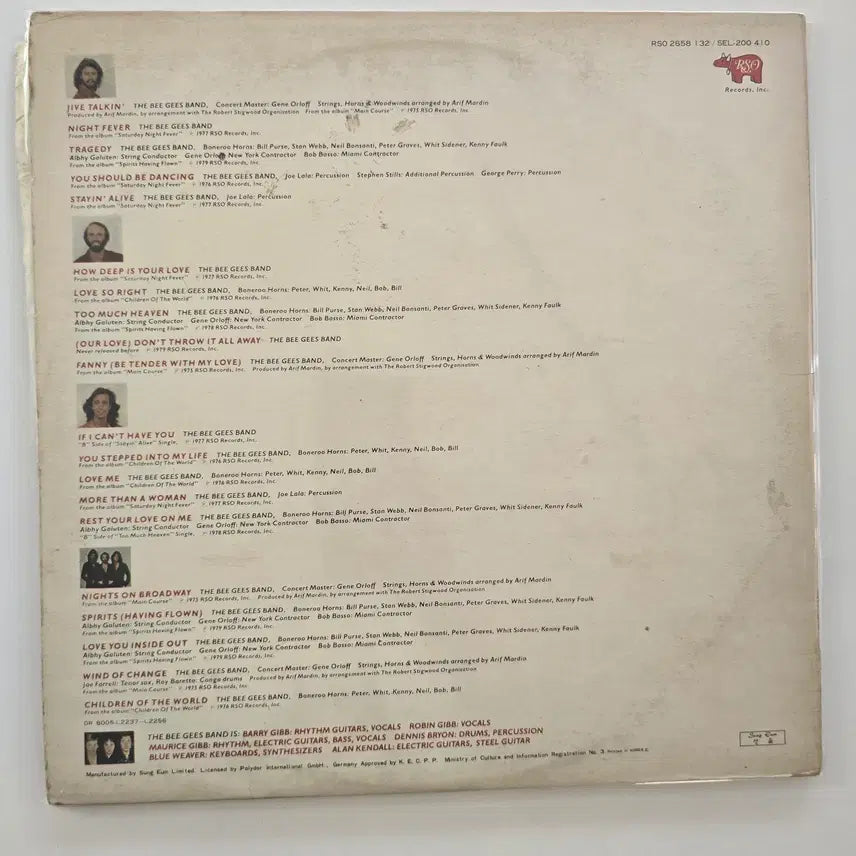 [BUNJANG] Bee Gees Disco 2LP Vinyl / 비지스 디스코 BEE GEES 2LP/ NM