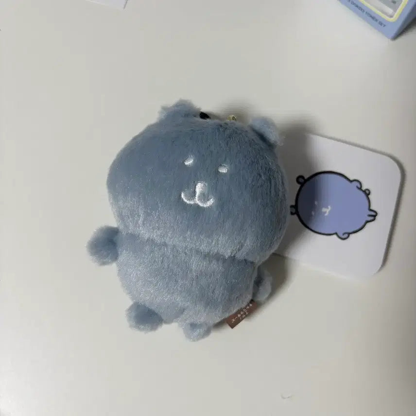 [BUNJANG] Nagano Market Blue Grey Joke Bear Plush Keychain Korean Limited Color / 나가노마켓 블루 그레이 농담곰 인형 키링 한국 한정 컬러