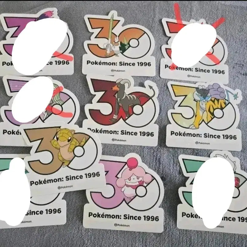 [BUNJANG] Pokemon 30th Anniversary Stickers (Bulk) / 170장 이상 보유! 포켓몬 30주년 스티커 개당 2,000원