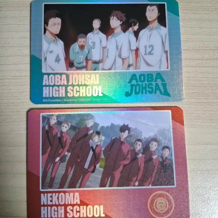 [BUNJANG] Haikyuu!! Nekoma High Random Hologram Card (Group Illustration) / 하이큐 랜덤 카드 네코마
