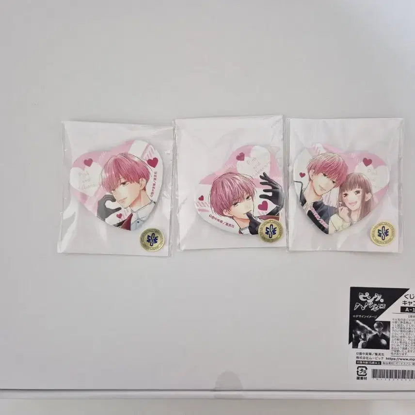 [BUNJANG] Pink and Habanero Kuji A Prize Can Badge and Canvas Board Set / 핑크와 하바네로 쿠지 a상 캔뱃지 일괄